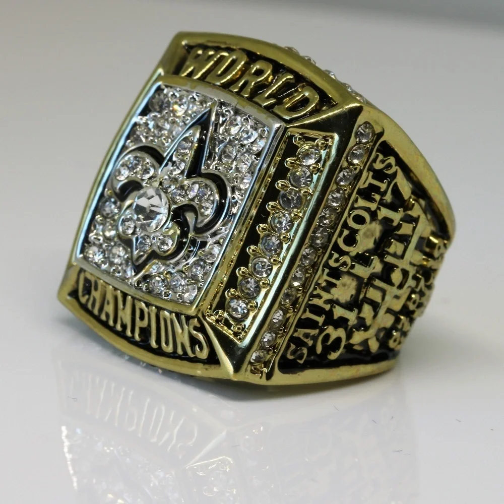 New Orleans Saints Championship Ring Fan Editiom‎ 2009 2010 Gold Super Bowl